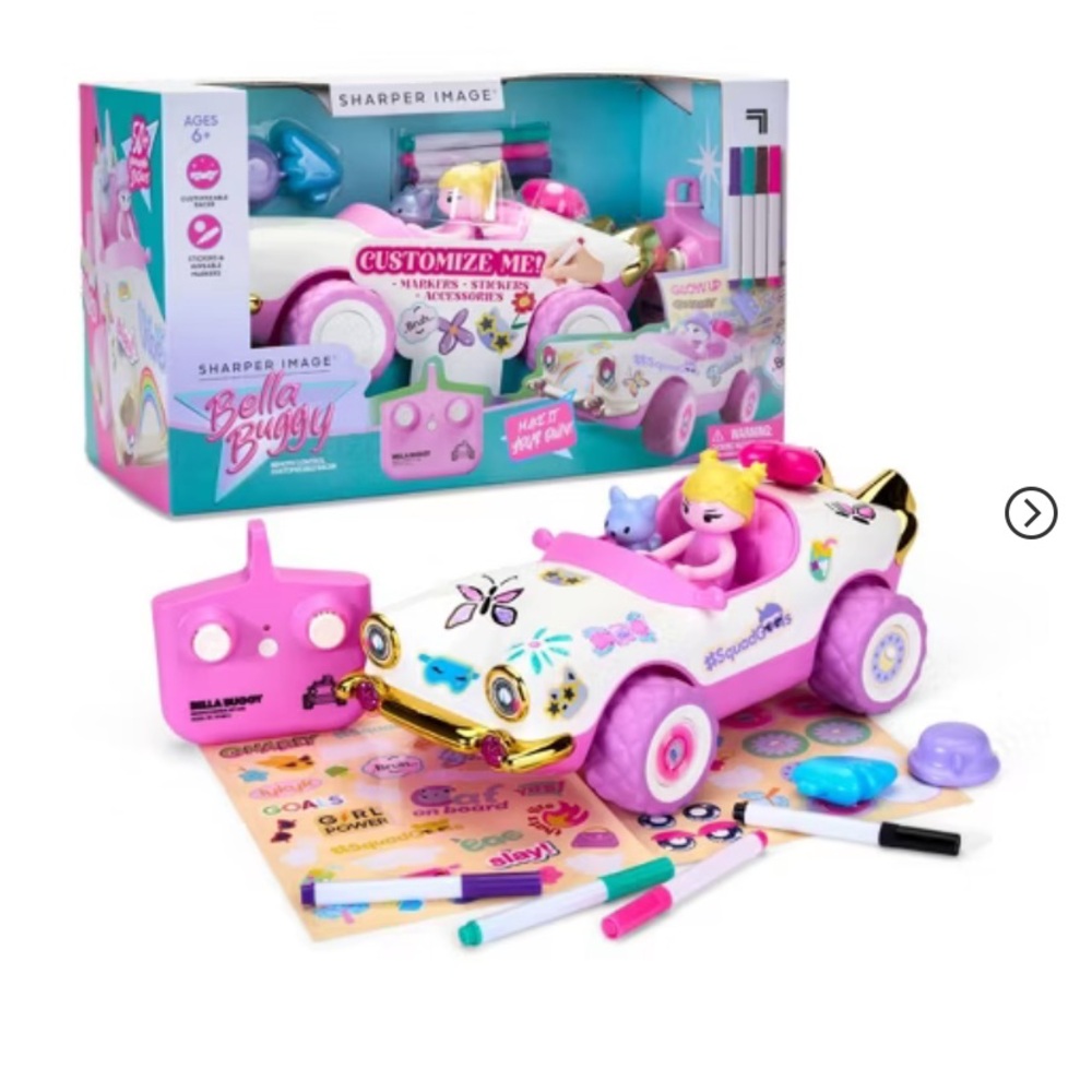 Sharper Image Bella Buggy Pink and White Toy Car